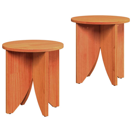 Table basse 2 pcs Marron cire 41,5 x 41,5 x 44 cm