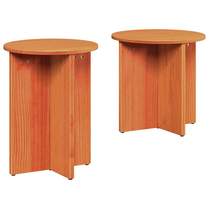 Table basse 2 pcs Marron cire 41,5 x 41,5 x 41 cm