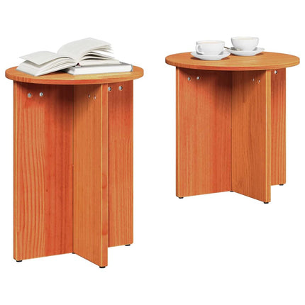 Table basse 2 pcs Marron cire 41,5 x 41,5 x 41 cm
