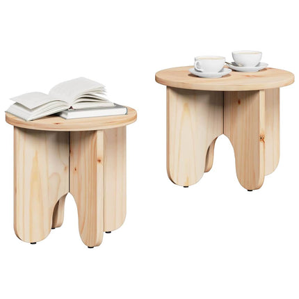 Table basse 2 pcs Naturel 39,5 x 39,5 x 30 cm