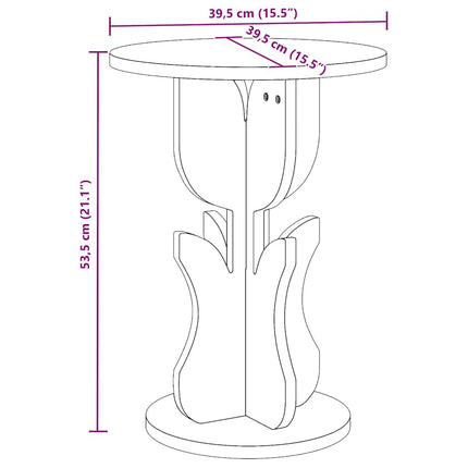 Table d'appoint Naturel 39.5 x 39.5 x 53.5 cm