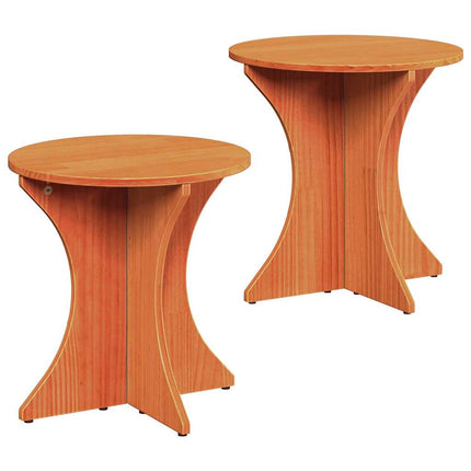 Table basse 2 pcs Marron cire 46 x 46 x 47 cm