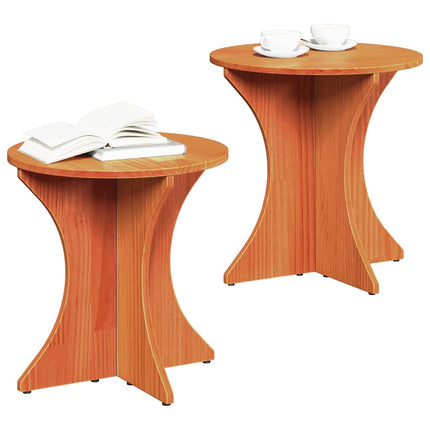 Table basse 2 pcs Marron cire 46 x 46 x 47 cm