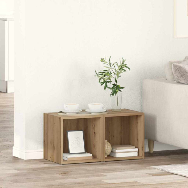 Ensemble meuble TV 2 pcs Chêne artisanal 37 x 35 x 37,5 cm