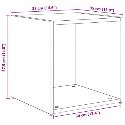 Ensemble meuble TV Montage mural 4 pcs Noir 37 x 35 x 37,5 cm