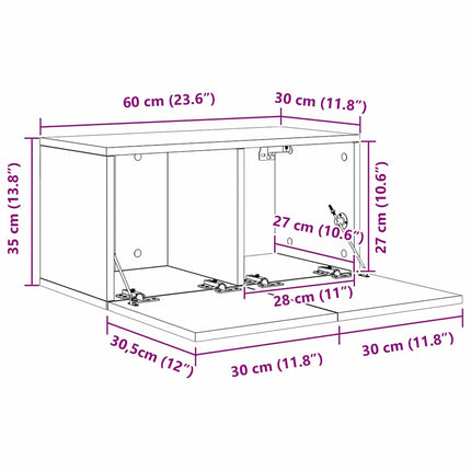 Ensemble meuble TV Marron 60 x 30 x 30 cm Bois d'ingénierie