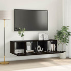 Ensemble meuble TV 2 pcs Noir 60 x 30 x 30 cm Bois d'ingénierie