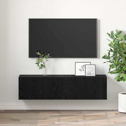 Ensemble meuble TV 2 pcs Noir 60 x 30 x 30 cm Bois d'ingénierie