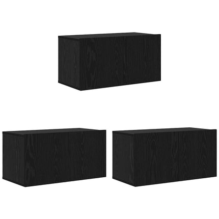 Ensemble meuble TV 3 pcs Noir 60 x 30 x 30 cm Bois d'ingénierie