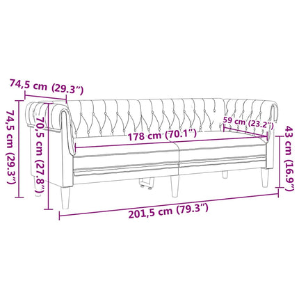 Ensemble de Canapés Gris clair tissu