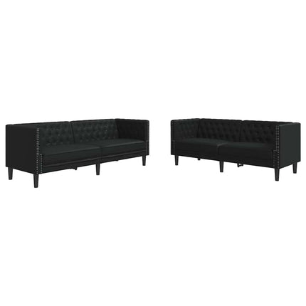 Ensemble de Canapés 2 pcs Noir 194 x 74.5 x 70.5 cm Faux cuir