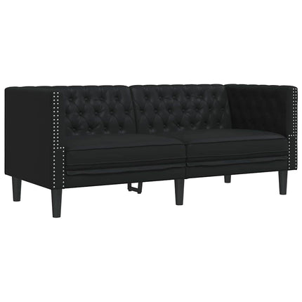 Ensemble de Canapés 2 pcs Noir 194 x 74.5 x 70.5 cm Faux cuir