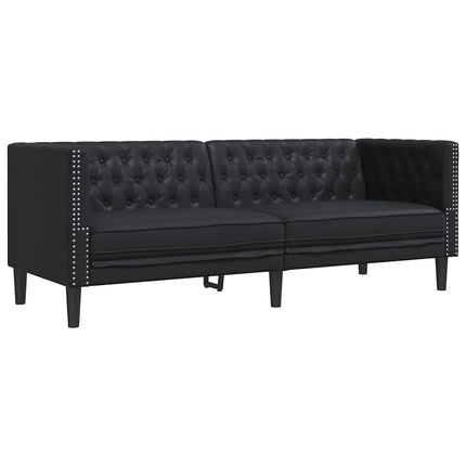 Ensemble de Canapés 3 pcs Noir 194 x 74.5 x 70.5 cm Faux cuir