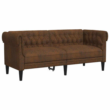Canapé Chesterfield avec coussin Marron 182.5 x 74.5 x 74.5 cm