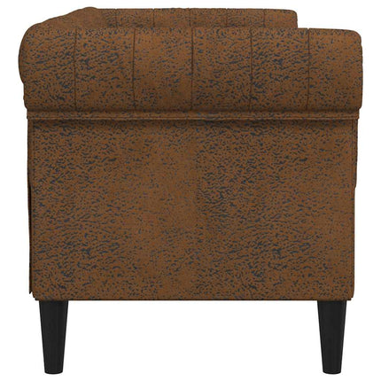 Canapé Chesterfield avec coussin Marron 182.5 x 74.5 x 74.5 cm
