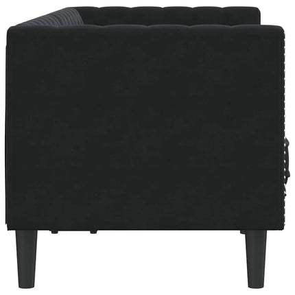 Canapé Chesterfield Autre Noir 174 x 74.5 x 70.5 cm Velours