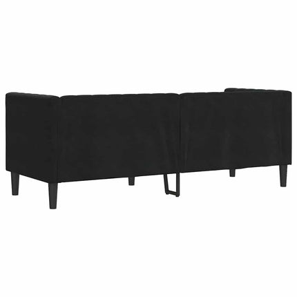 Canapé Chesterfield Autre Noir 194 x 74.5 x 70.5 cm Velours