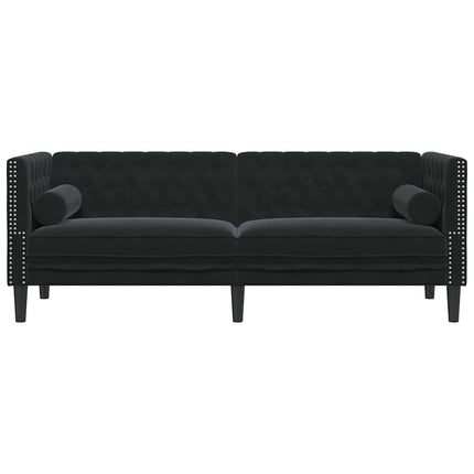 Canapé Chesterfield Autre Noir 194 x 74.5 x 70.5 cm Velours