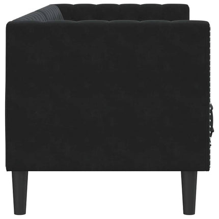 Canapé Chesterfield Autre Noir 194 x 74.5 x 70.5 cm Velours