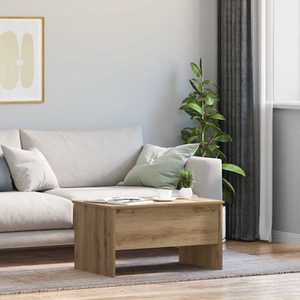 Table basse chêne artisanal 80 x 50,5 x 42,5 cm