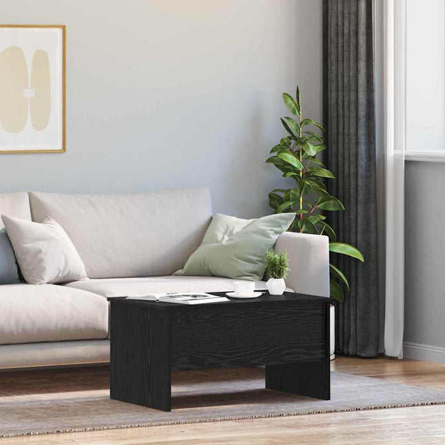 Table basse Chêne noir 80 x 50,5 x 42,5 cm Bois d'ingénierie