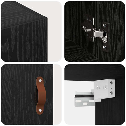 Meuble mural Chêne noir 60 x 31 x 70 cm Bois d'ingénierie