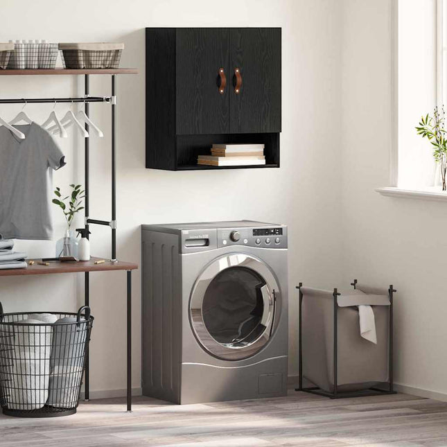 Meuble mural Chêne noir 60 x 31 x 70 cm Bois d'ingénierie