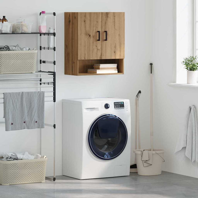 Meuble mural chêne artisanal 60 x 31 x 70 cm Bois d'ingénierie