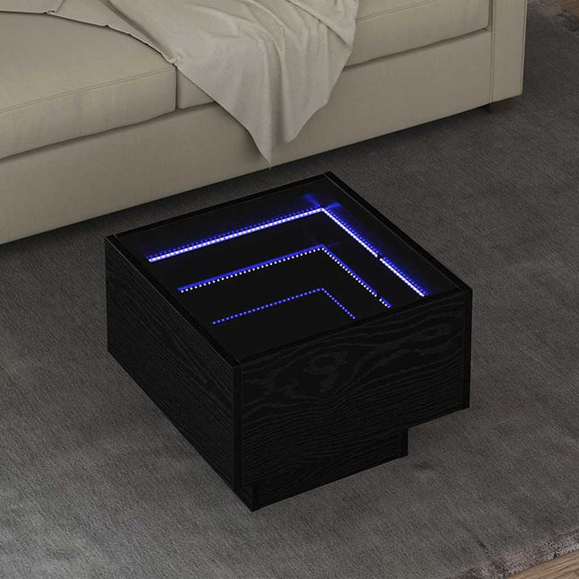 Table Basse Bois D'ingénierie Chêne noir 40 x 40 x 30 cm