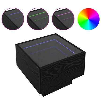 Table Basse Bois D'ingénierie Chêne noir 40 x 40 x 30 cm