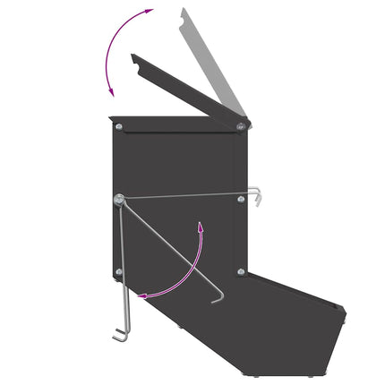 Distributeur pour lapins Noir 17.5 x 26 x 28.5 cm