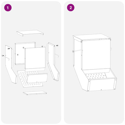Distributeur pour lapins Argent 17,5 x 26 x 28,5 cm