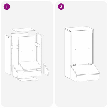 Distributeur de porcs Vert olive 55 x 51 x 91,5 cm