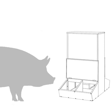 Distributeur de porcs Argent 55 x 51 x 91,5 cm Acier galvanisé