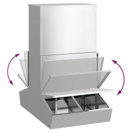 Distributeur de porcs Argent 55 x 51 x 91,5 cm Acier galvanisé
