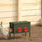Mangeoire pour poules Vert olive 41,5 x 20,5 x 33 cm
