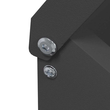 Mangeoire pour poules Noir 21 x 16 x 33 cm Acier Laminé à Froid