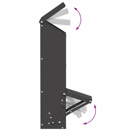 Mangeoire pour poules Noir 13 x 12 x 51 cm Acier Laminé à Froid