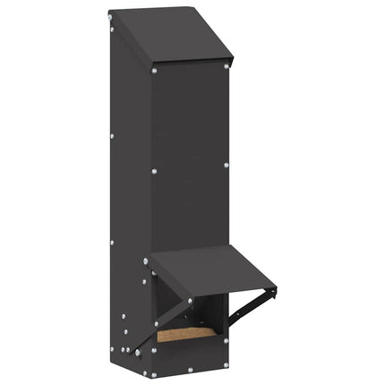 Mangeoire pour poules Noir 13 x 12 x 51 cm Acier Laminé à Froid