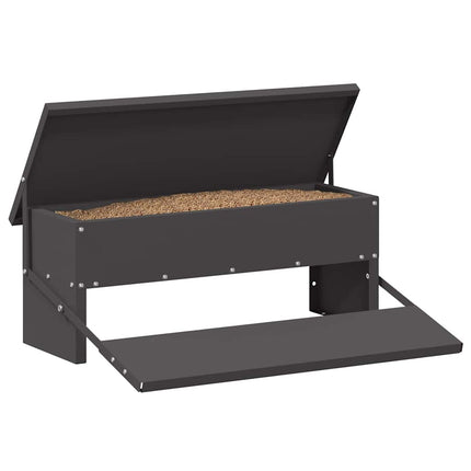 Nourrisseur à pédale pour poules Noir 48,5 x 39,5 x 19 cm