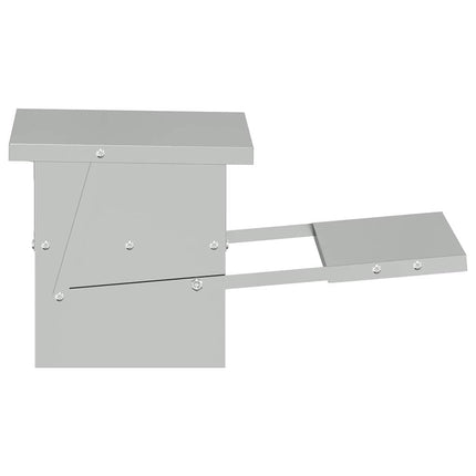 Nourrisseur à pédale pour poules Argent 48,5 x 39,5 x 19 cm