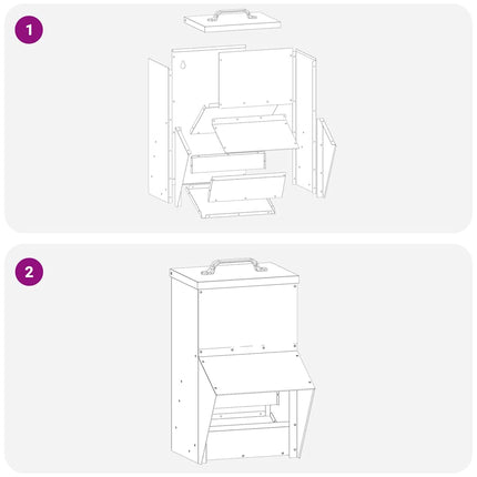 Mangeoire pour poules Argent 20 x 25 x 35 cm Acier galvanisé