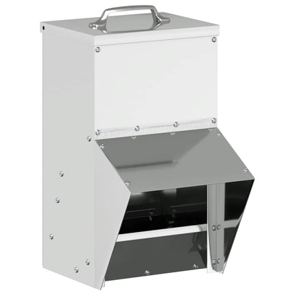 Mangeoire pour poules Argent 20 x 25 x 35 cm Acier galvanisé