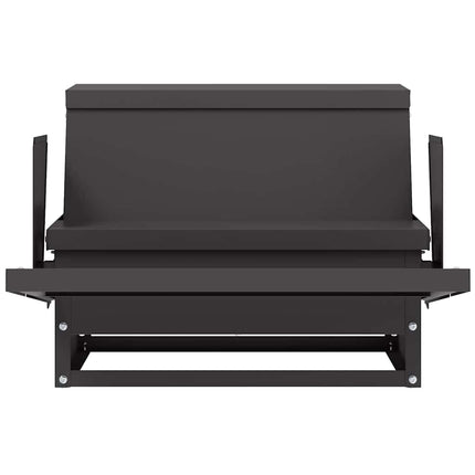 Nourrisseur à pédale pour poules Noir 50 x 40 x 29 cm