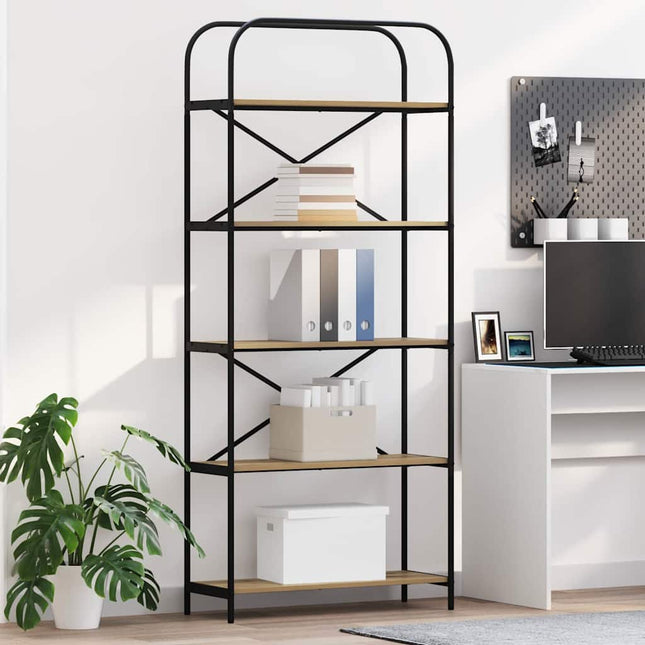 Étagère chêne artisanal 80 x 30 x 183 cm Bois d'ingénierie