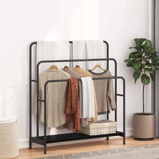 Porte-vêtements Chêne noir 90 x 30 x 100,5 cm Bois d'ingénierie