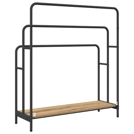 Porte-vêtements avec étagère chêne artisanal 90 x 30 x 100,5 cm