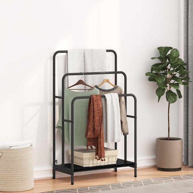 Porte-vêtements Chêne noir 60 x 30 x 100,5 cm Bois d'ingénierie