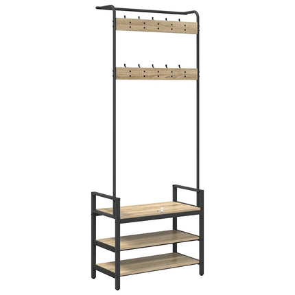 Porte-manteau Chêne sonoma 75 x 34 x 184 cm Bois d'ingénierie