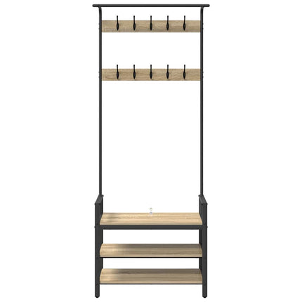 Porte-manteau Chêne sonoma 75 x 34 x 184 cm Bois d'ingénierie